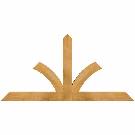 Ekena Millwork Richland Rough Sawn Timber Gable Bracket, Western Red Cedar, 60"W x 30"H x 4"D x 4"F, 12/12 Pitch GBW060X30X0404RIC00RWR